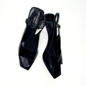 Rare DKNY Leather Slingback Heels